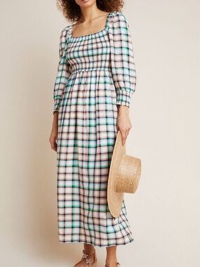 Maeve Cerie Smocked Maxi Dress